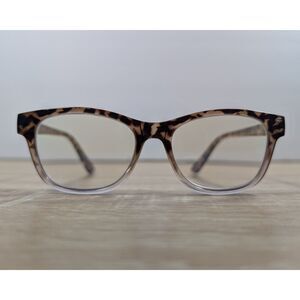 Tortoiseshell Rectangular Eyeglass Frames Brown Clear Lenses  Readers 1.50